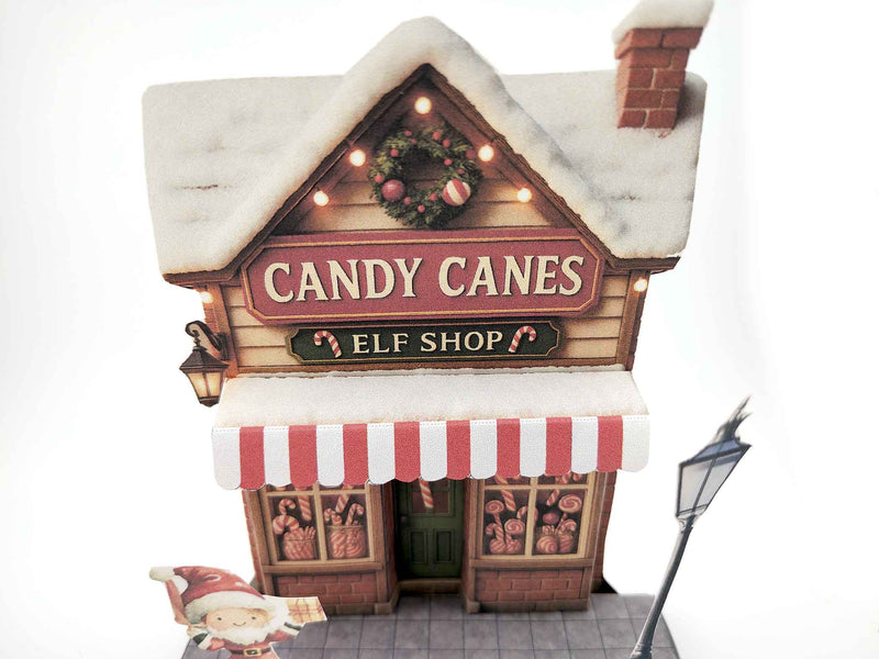 Christmas Elf Candy Cane Shop D Papercraft: DOY xmas Card (5X7 printable template