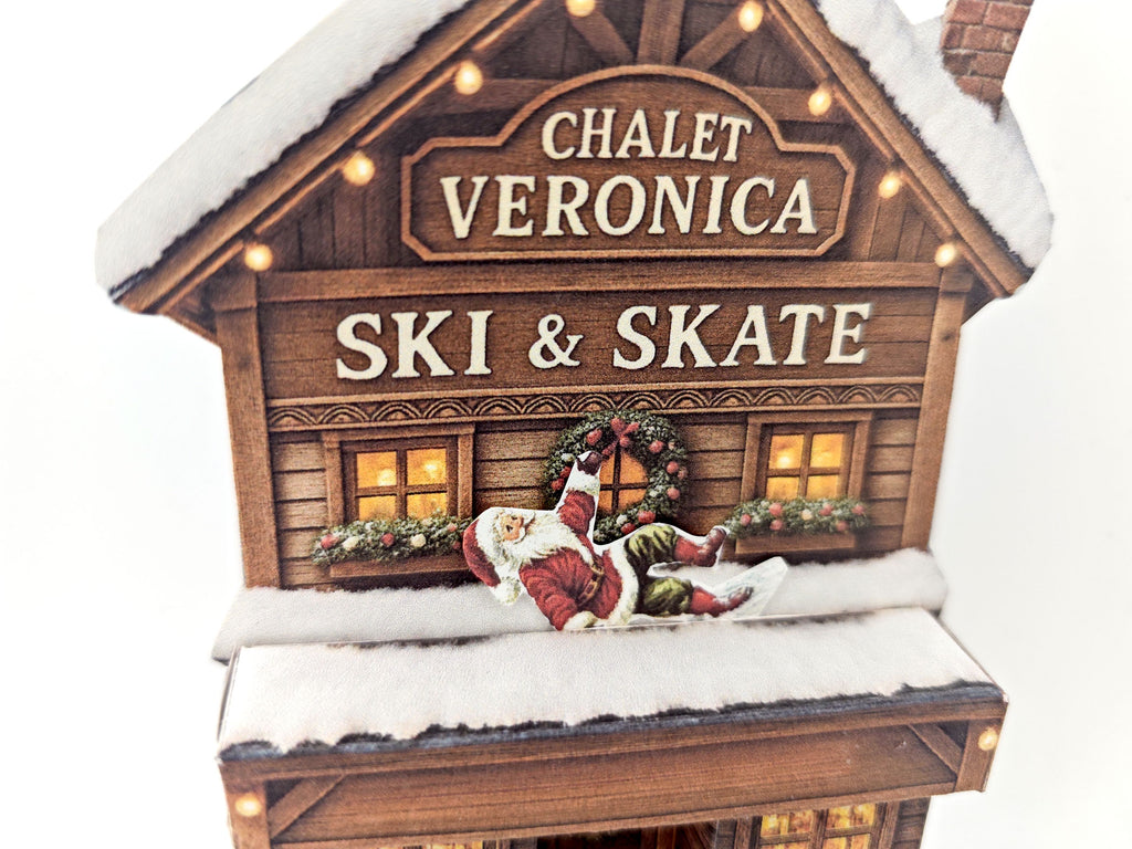 Ski & Skate Christmas Chalet DIY Kit-Miniature 7x5 photo frame shop