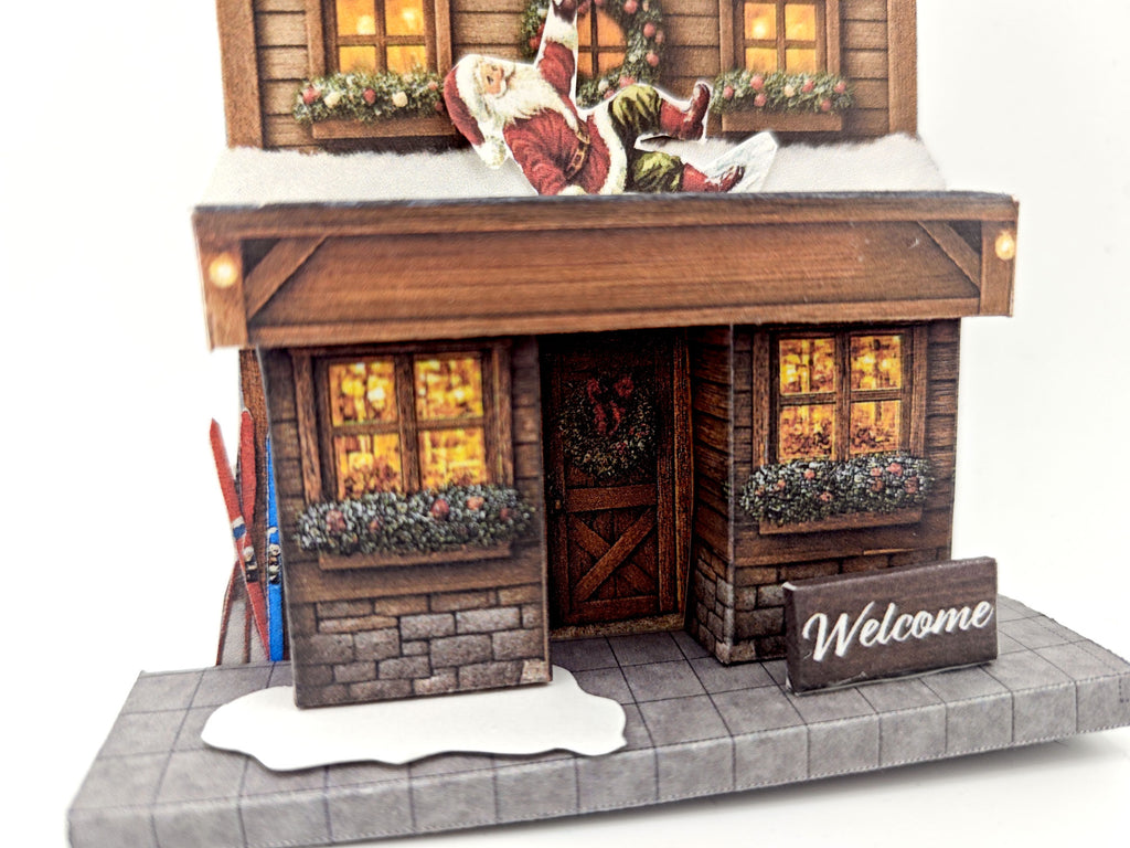 Ski & Skate Christmas Chalet DIY Kit-Miniature 7x5 photo frame shop
