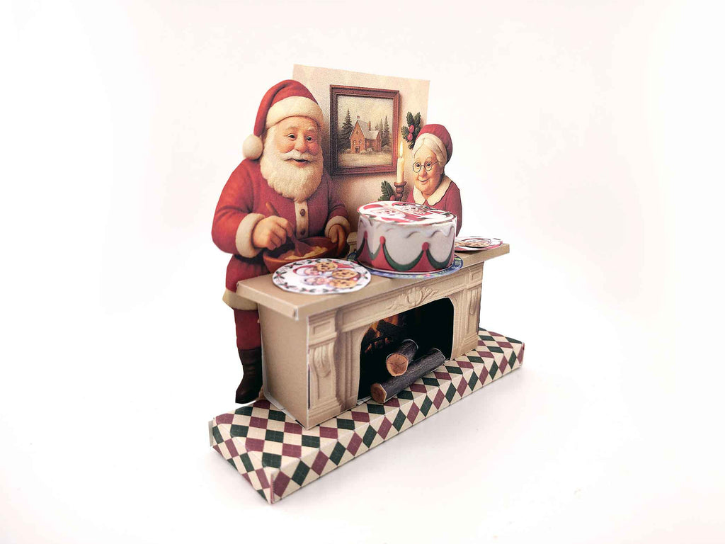 DIY Christmas Mr. & Mrs. Claus Miniature Kit: Printable Holiday Scene (PDF File)