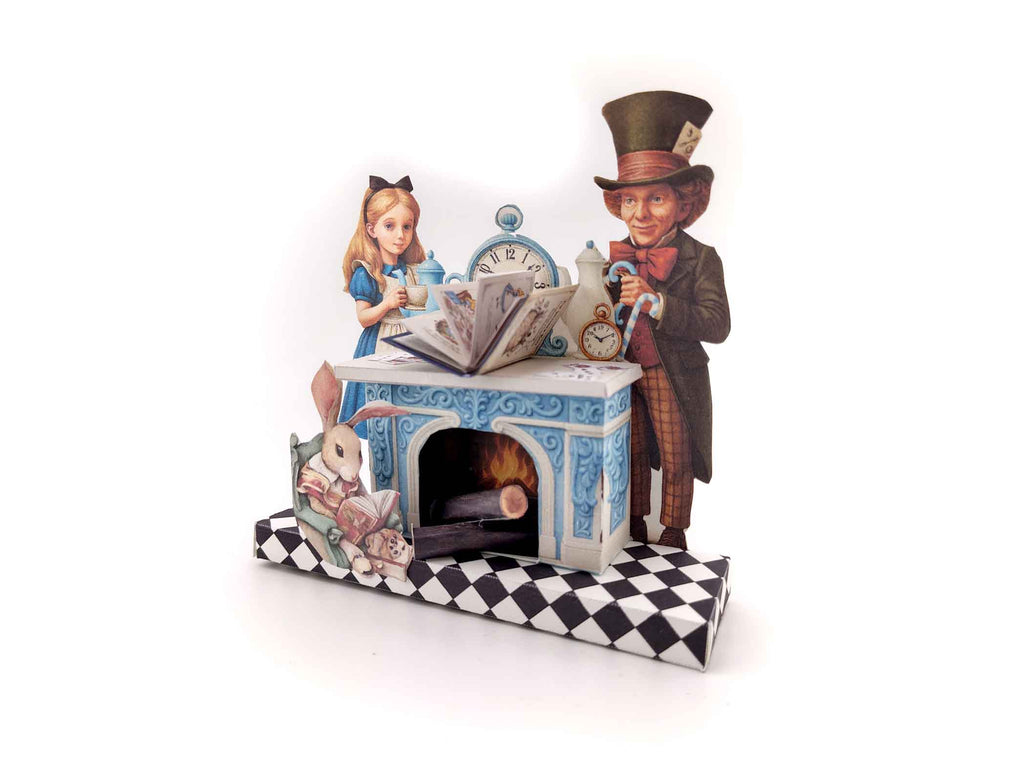 PickScene Alice in the Wonderland miniature paper Stand with Story book and story character