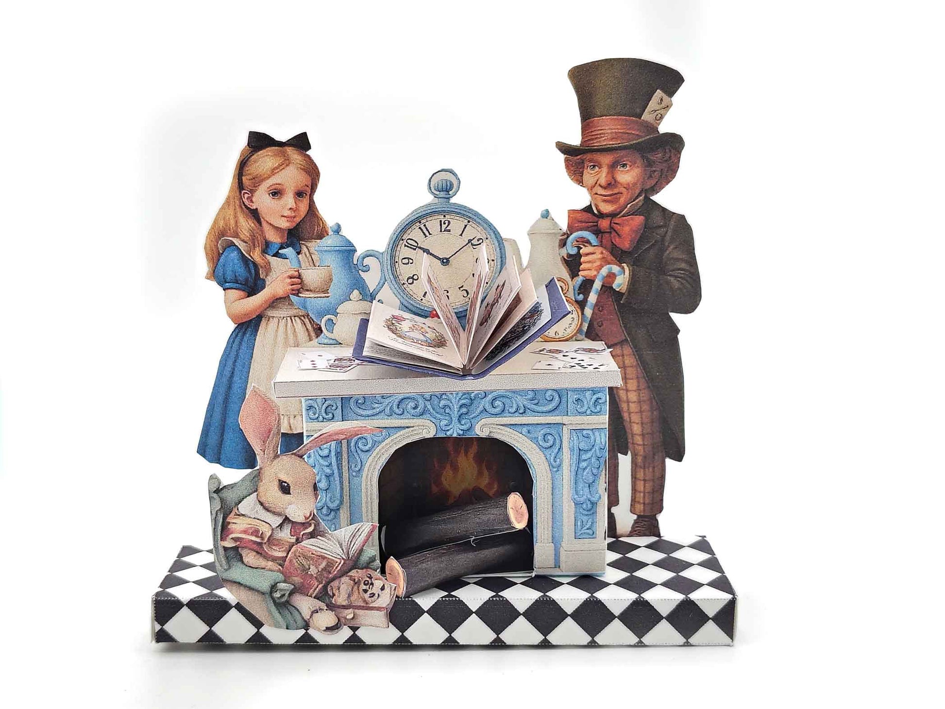 PickScene Alice in the Wonderland miniature paper Stand with Story book and story character