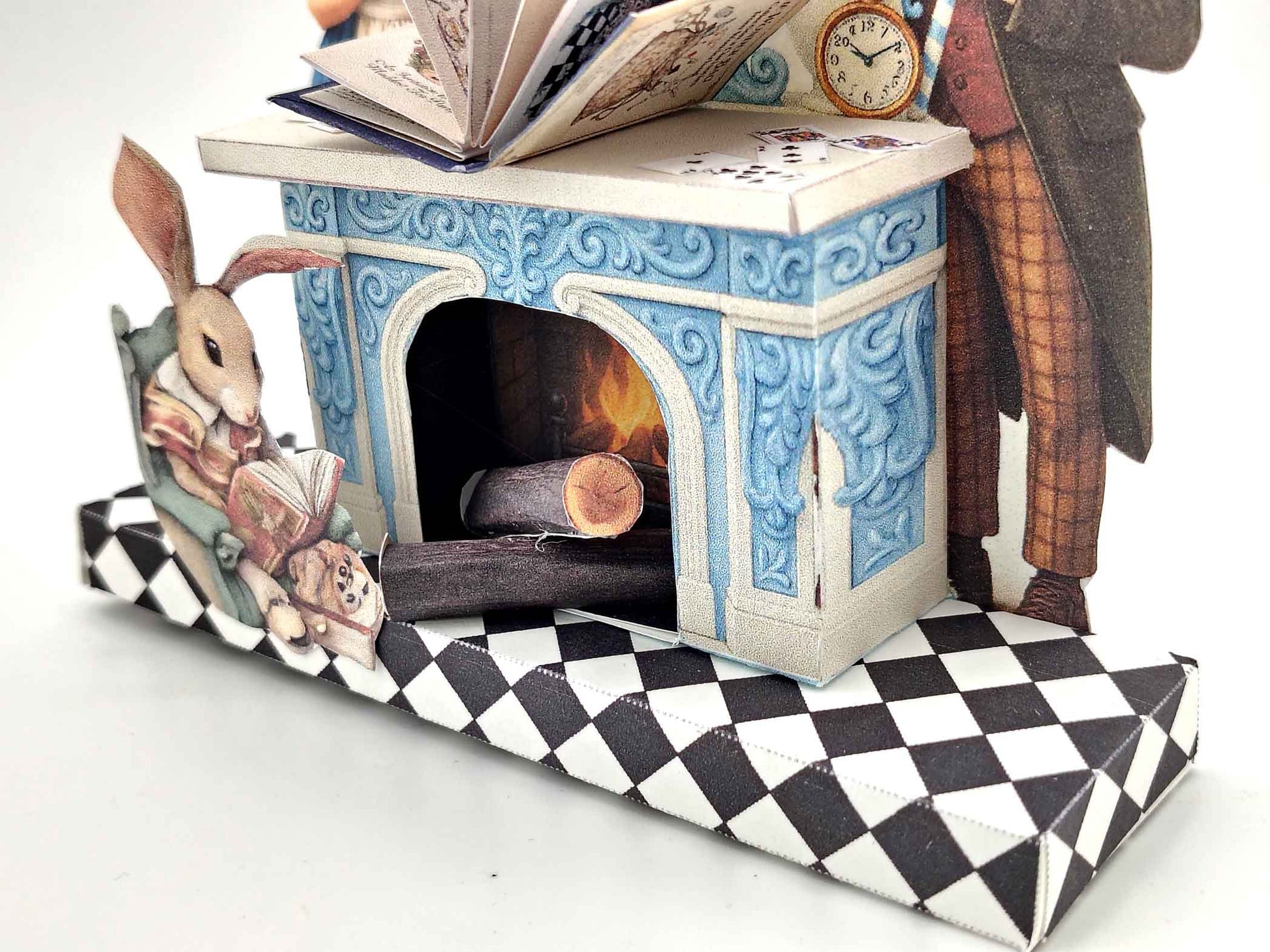 PickScene Alice in the Wonderland miniature paper Stand with Story book and story character