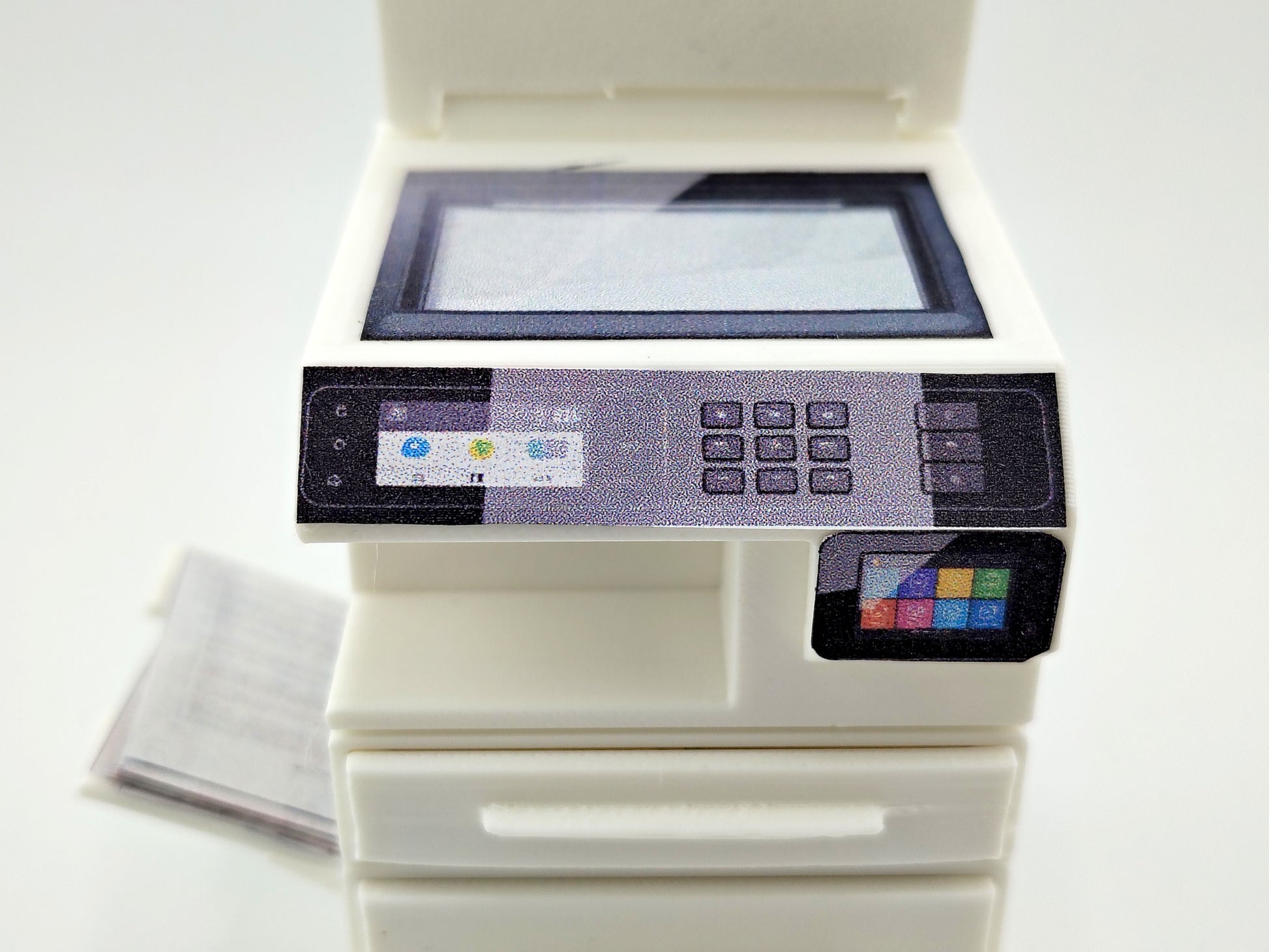 High quality Office Printer STL file for 1:12 dollhouse print and documents included, office equipment, office diorama