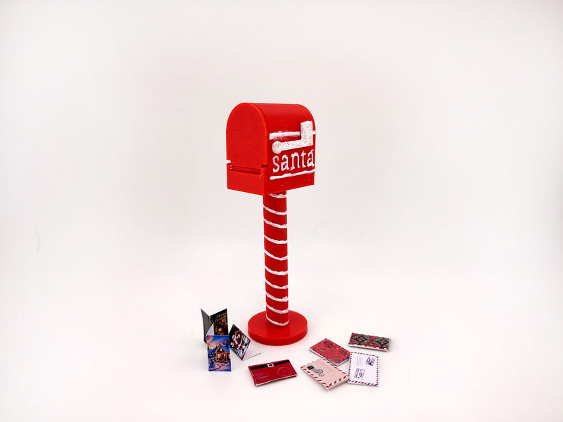 Dollhouse Christmas Mailbox, Santa Decor, 1:12 Scale (3D STL File)