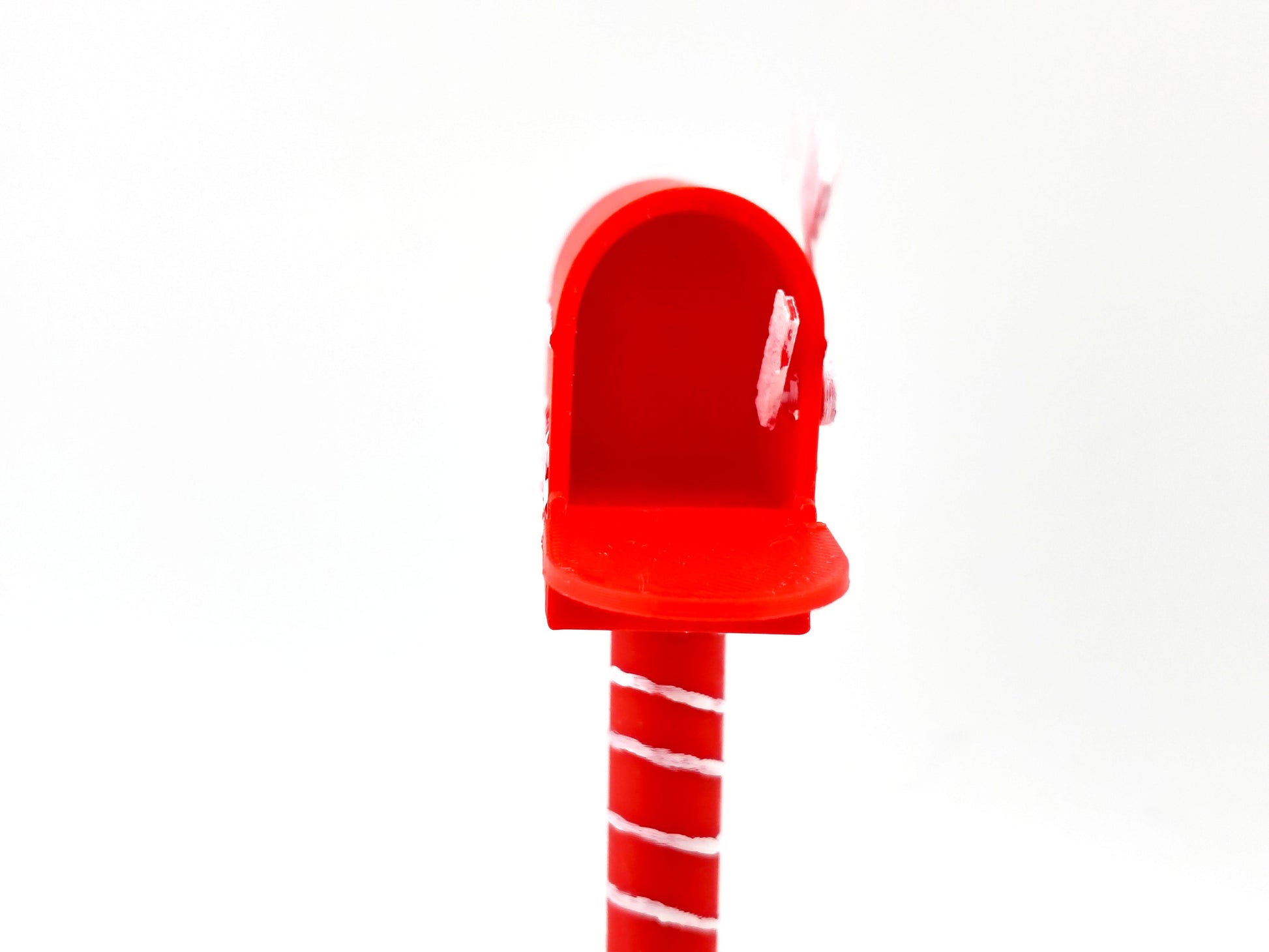 Openable Santa Christmas Mail Box with Envelope and Christmas card for 1:12 dollhouse outdoor decoration, mechanic 3d toy