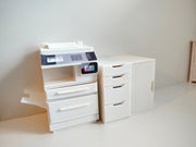1:12 Office desk, crafter drawer STL file for dollhouse print,