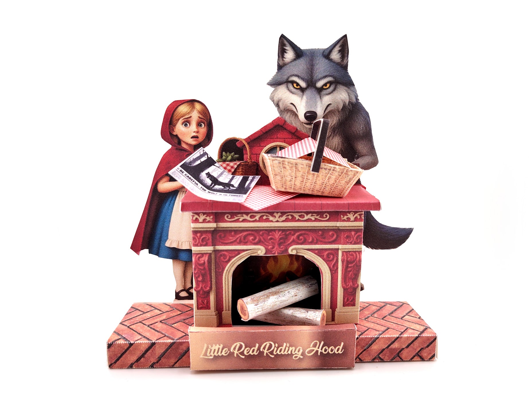 PickScene the little red riding hood paper Stand with Story book and story character