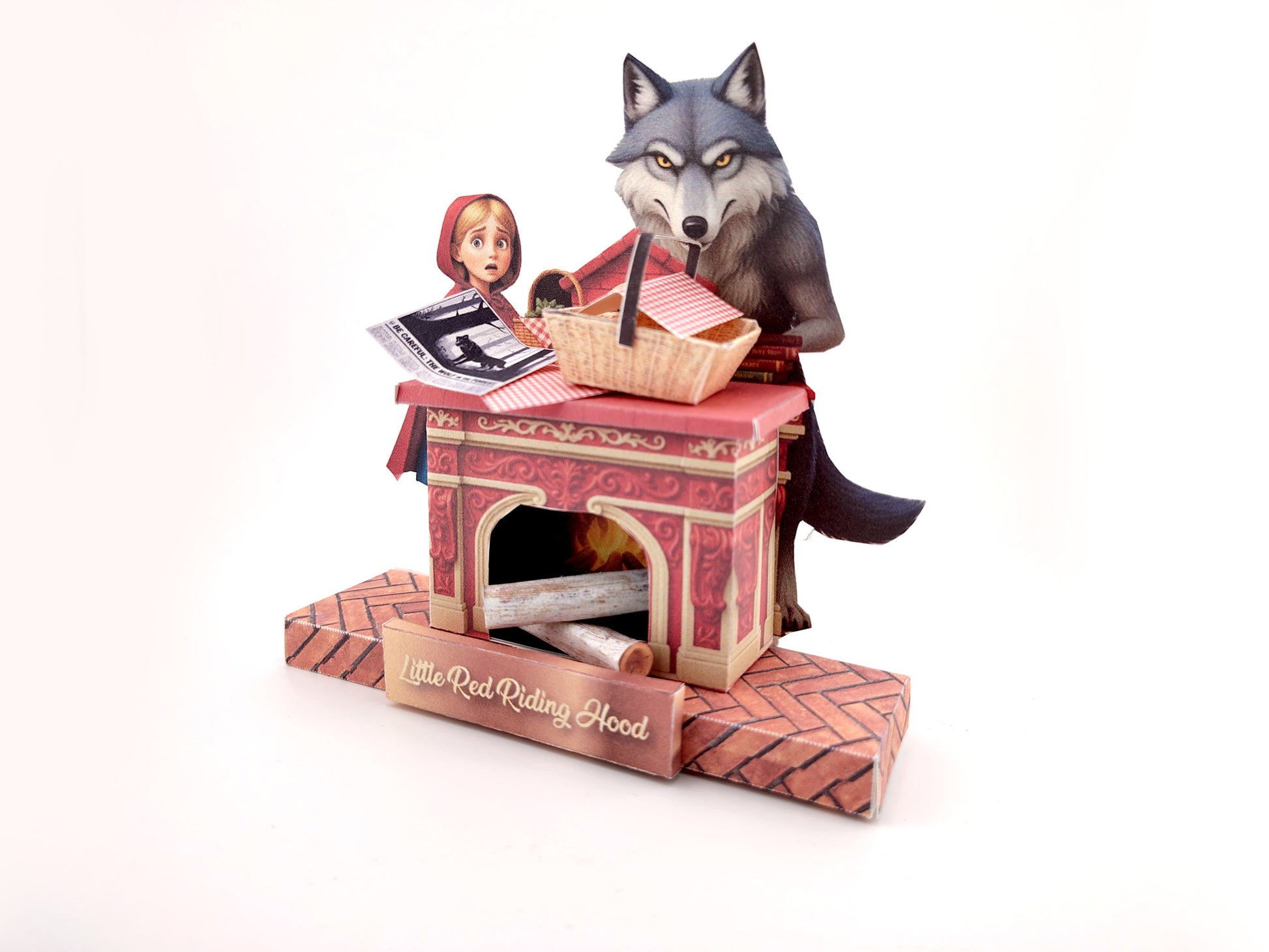 PickScene the little red riding hood paper Stand with Story book and story character