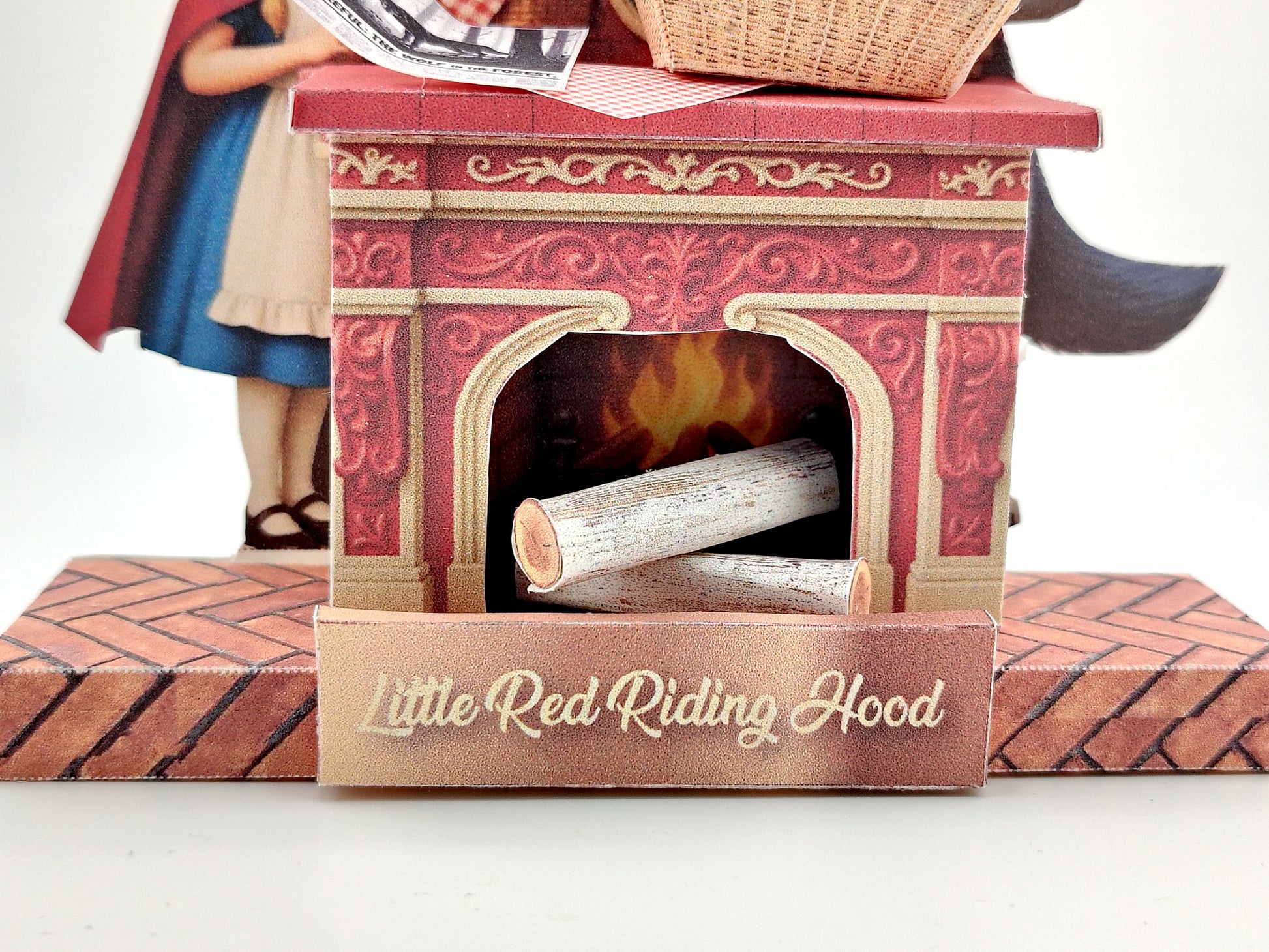 PickScene the little red riding hood paper Stand with Story book and story character
