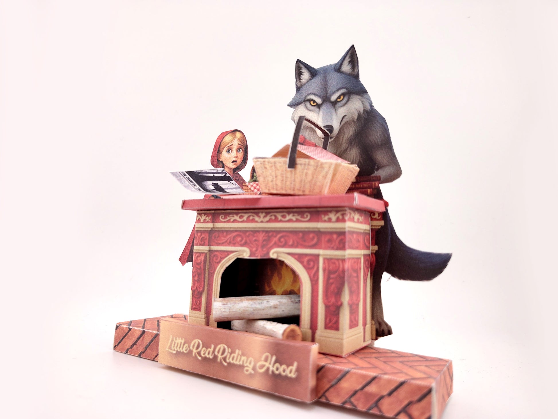 PickScene the little red riding hood paper Stand with Story book and story character