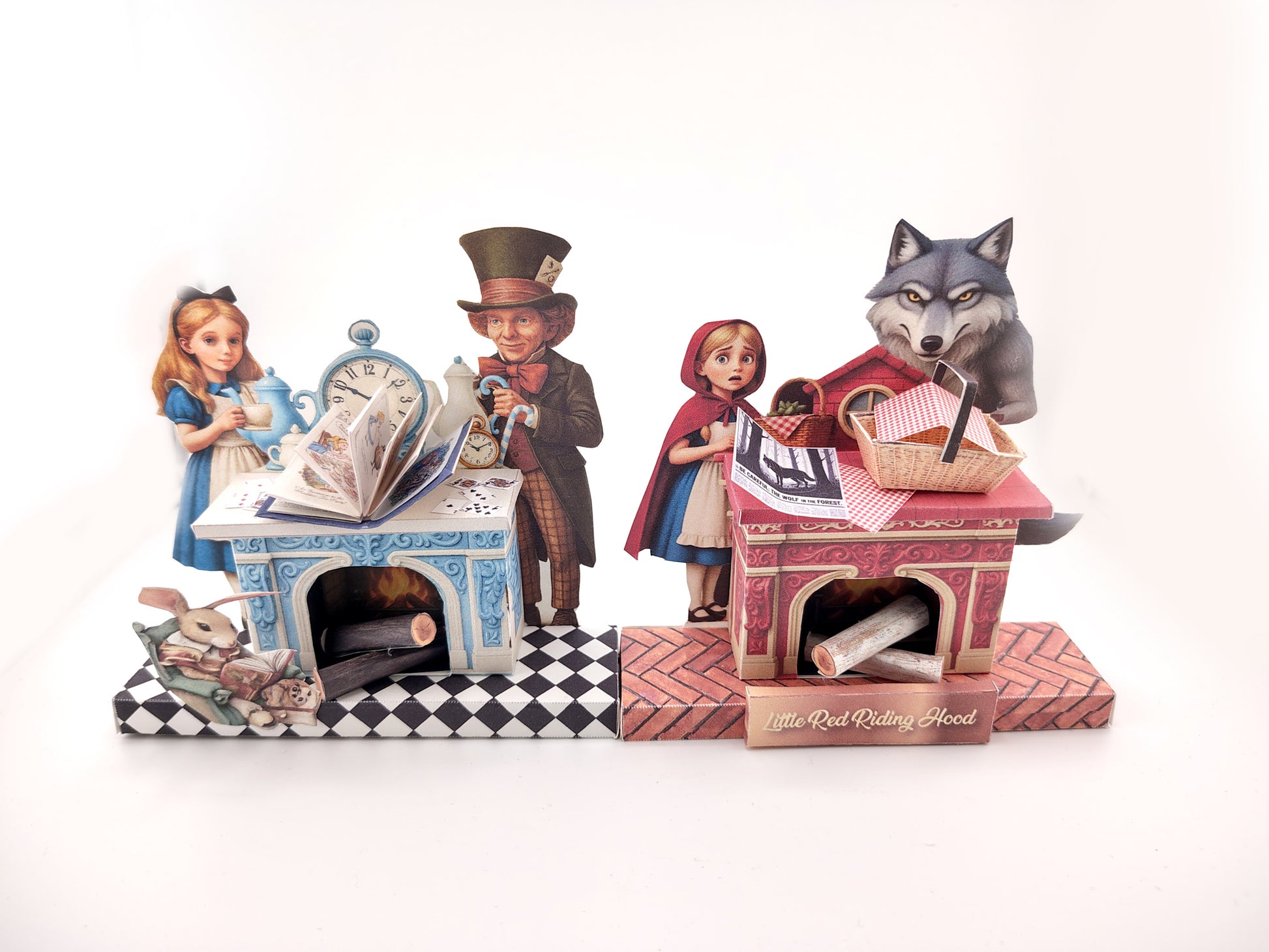 PickScene the little red riding hood paper Stand with Story book and story character