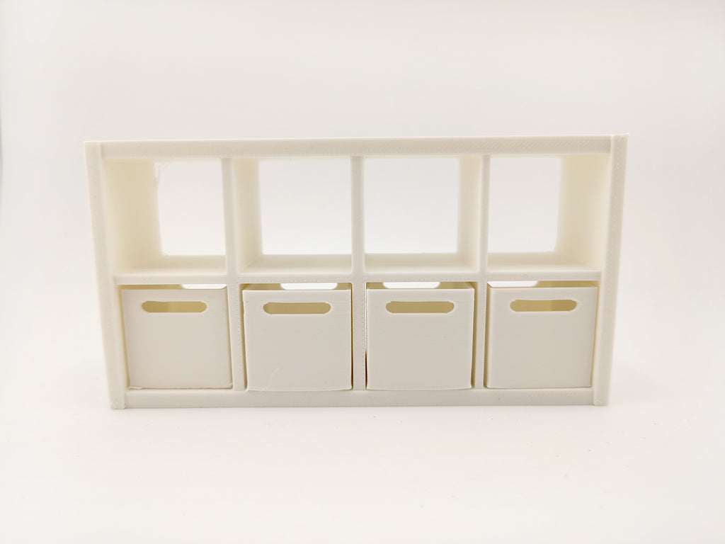 1:12 book shelf and organizers for office and home, three books are included, office equipment, office diorama