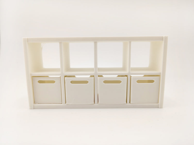 1:12 book shelf and organizers for office and home, three books are included, office equipment, office diorama