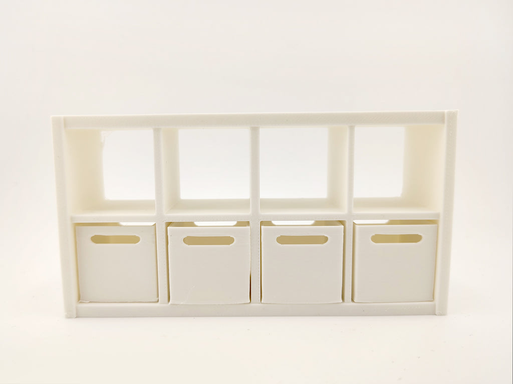 1:12 book shelf and organizers for office and home, three books are included, office equipment, office diorama