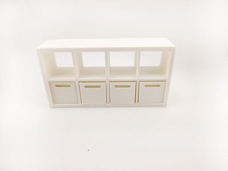 1:12 book shelf and organizers for office and home, three books are included, office equipment, office diorama