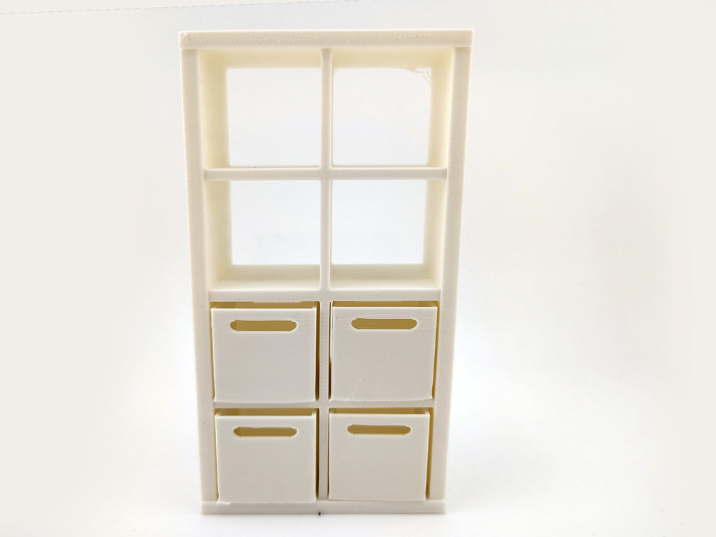 1:12 book shelf and organizers for office and home, three books are included, office equipment, office diorama
