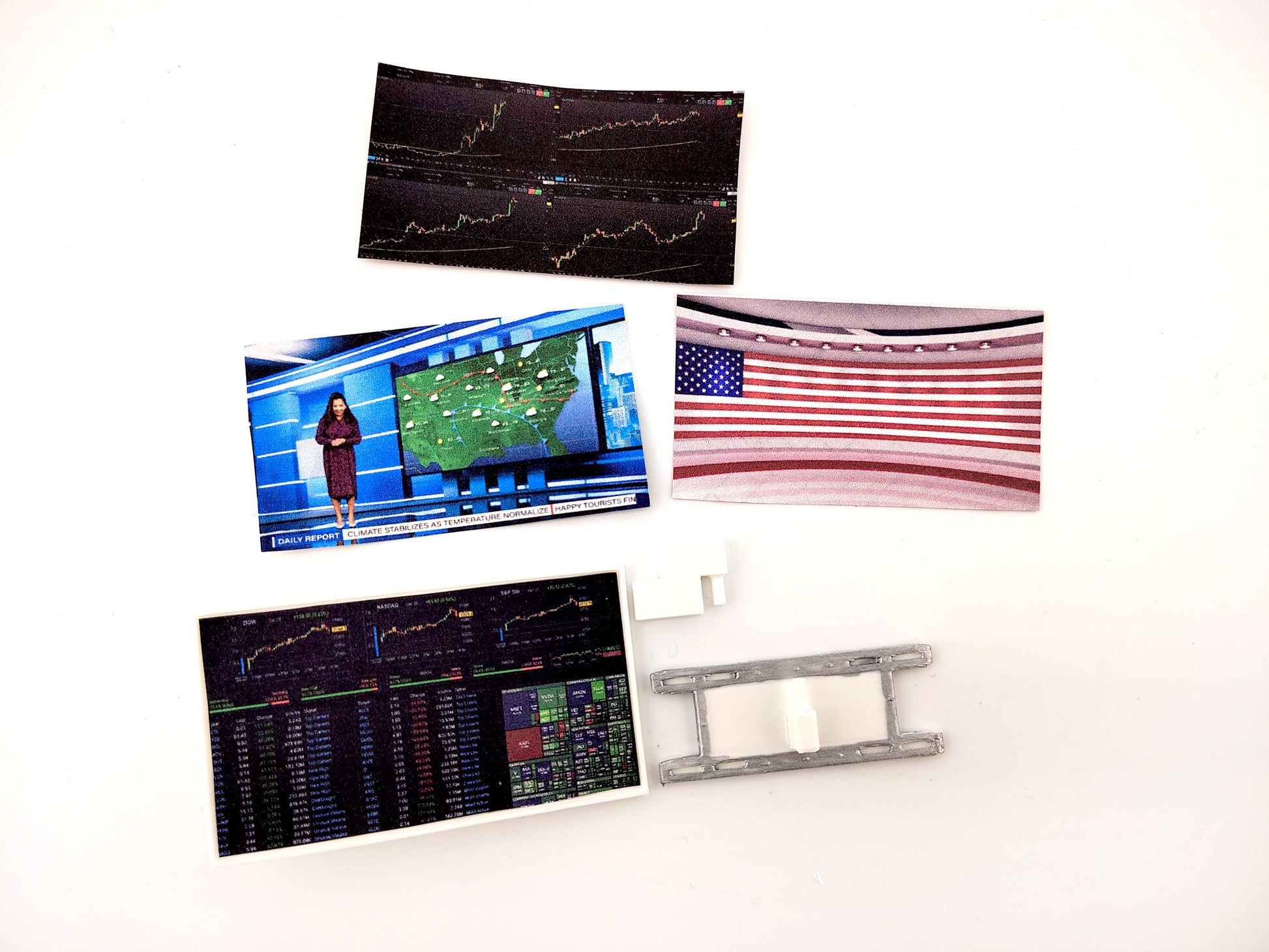 1:12 moveable TV display and switch wall mount 3D print STL File for dollhouse prints are included, office appliance