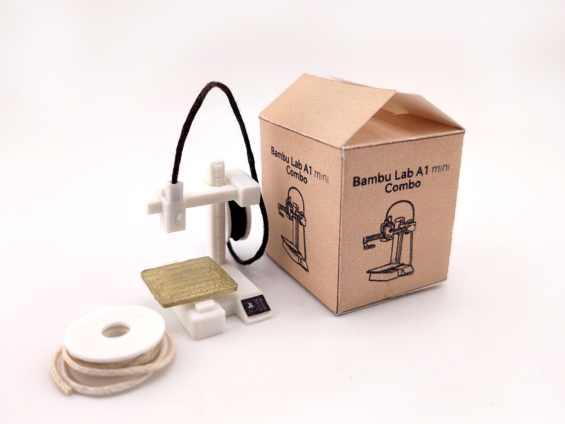 1:12 3D printer and filament spool STL file,  prints are included, office equipment, office diorama dollhouse