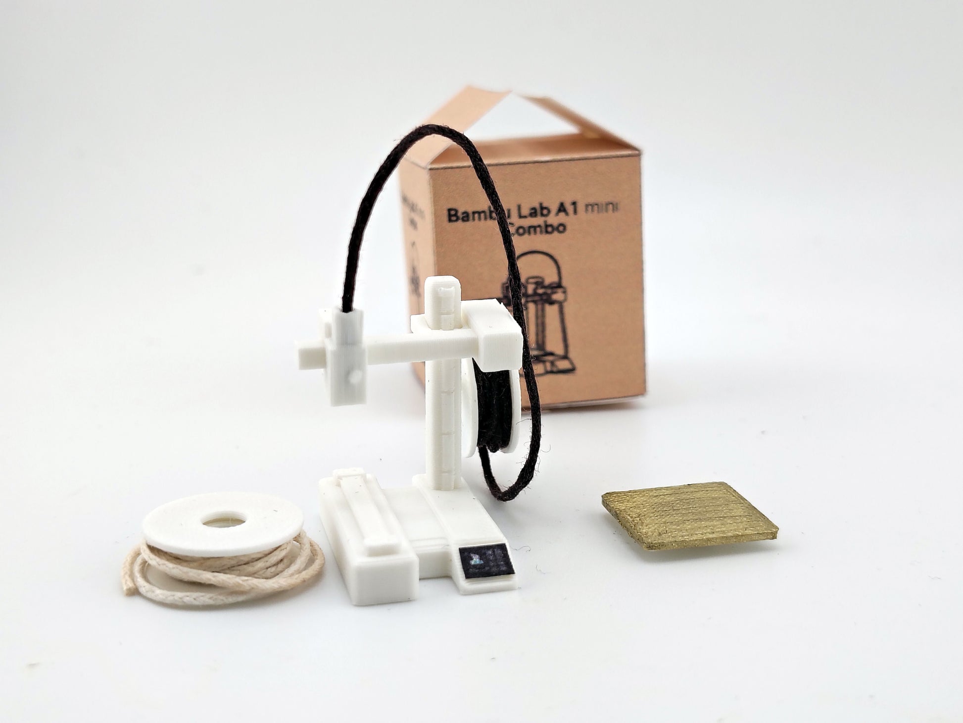 1:12 3D printer and filament spool STL file,  prints are included, office equipment, office diorama dollhouse