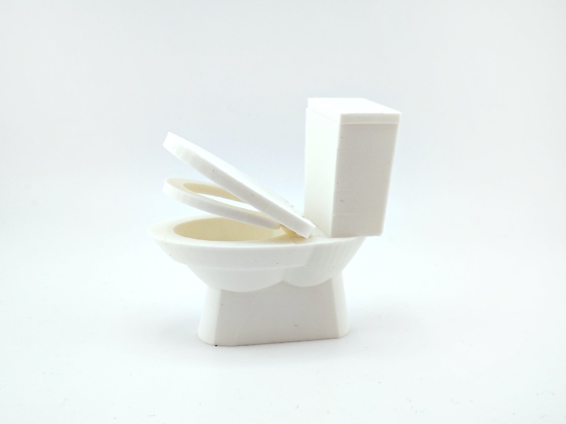 1:12 Toilet Seat STL File | Dollhouse Bathroom, Washroom & Restroom Miniature Diorama