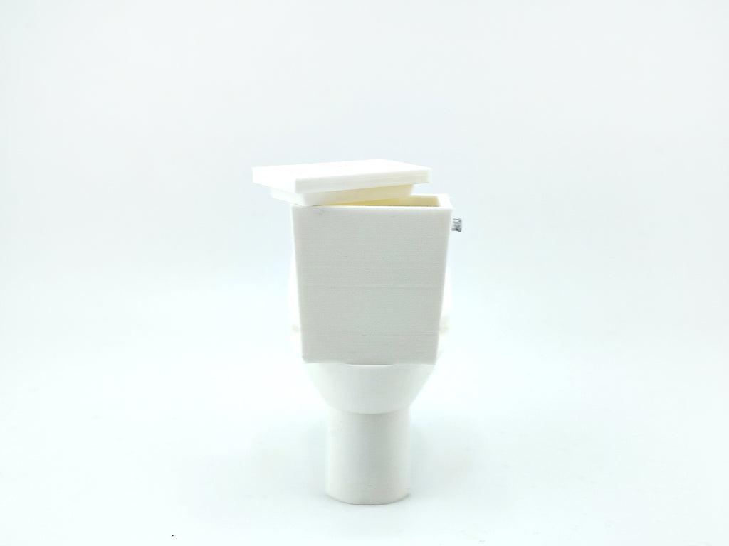 1:12 Toilet Seat STL File | Dollhouse Bathroom, Washroom & Restroom Miniature Diorama