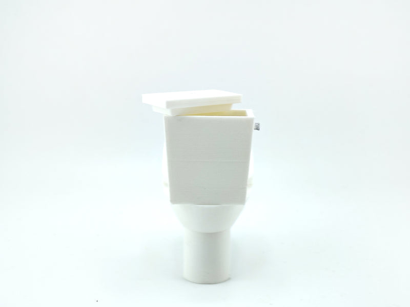 1:12 Toilet Seat STL File | Dollhouse Bathroom, Washroom & Restroom Miniature Diorama