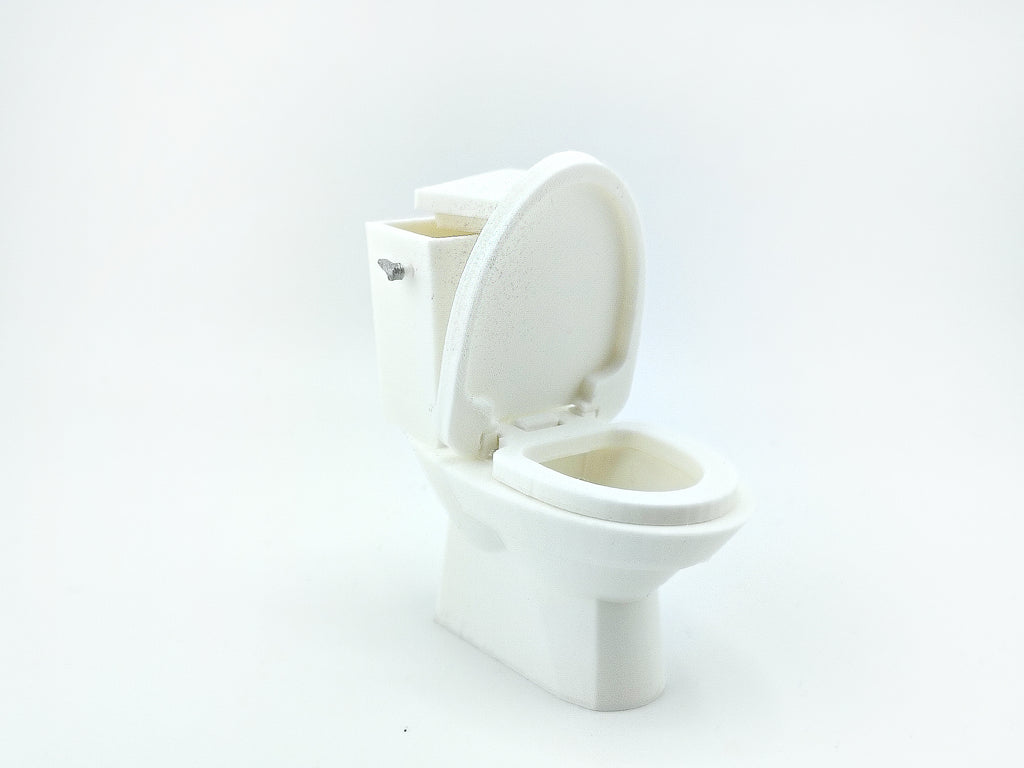 1:12 Toilet Seat STL File | Dollhouse Bathroom, Washroom & Restroom Miniature Diorama