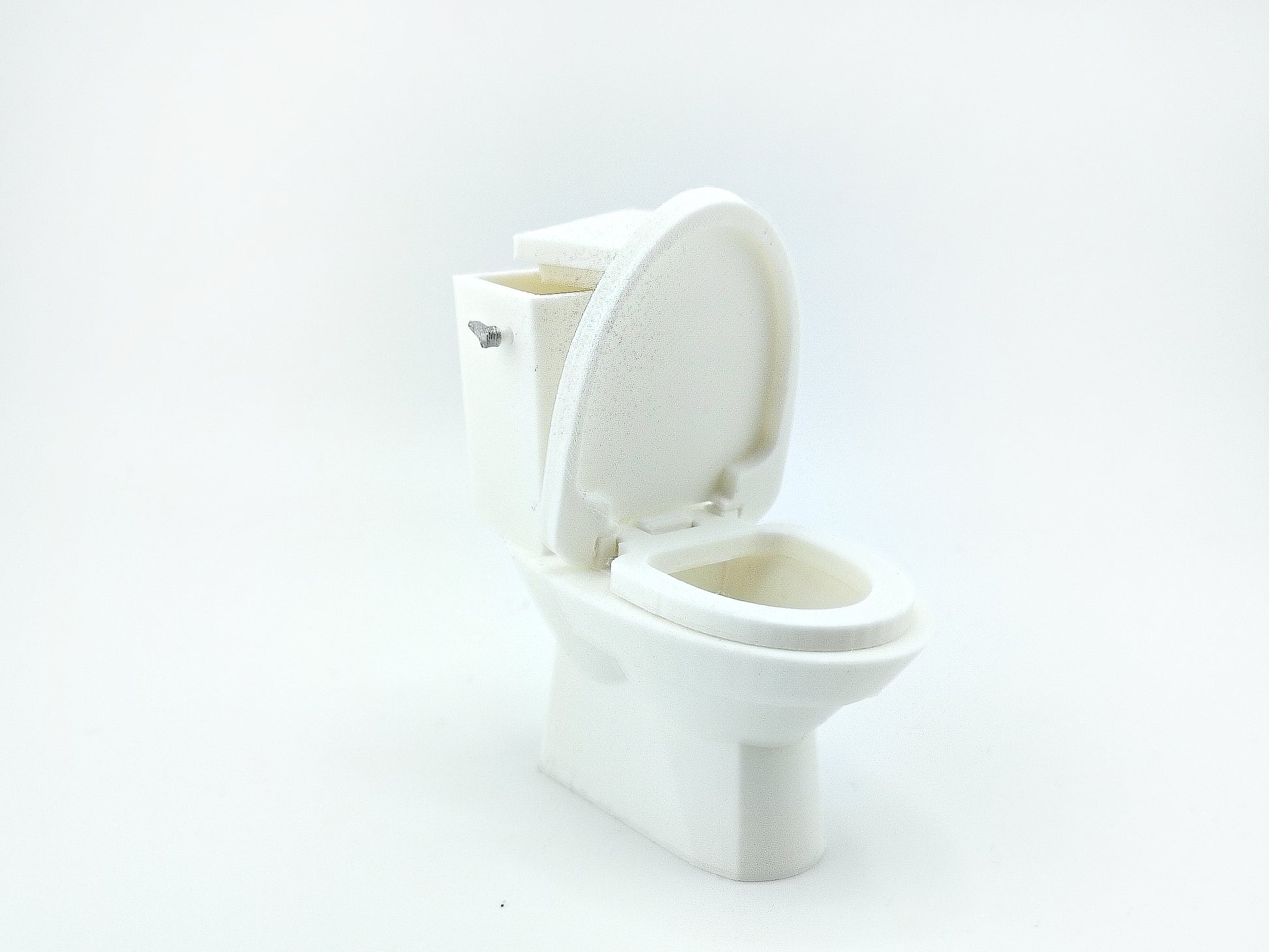 1:12 Toilet Seat STL File | Dollhouse Bathroom, Washroom & Restroom Miniature Diorama