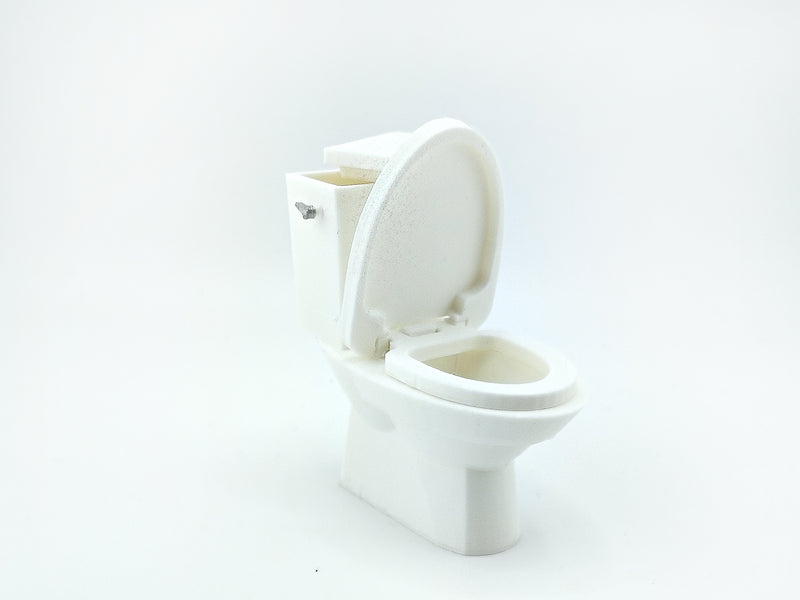 1:12 Toilet Seat STL File | Dollhouse Bathroom, Washroom & Restroom Miniature Diorama