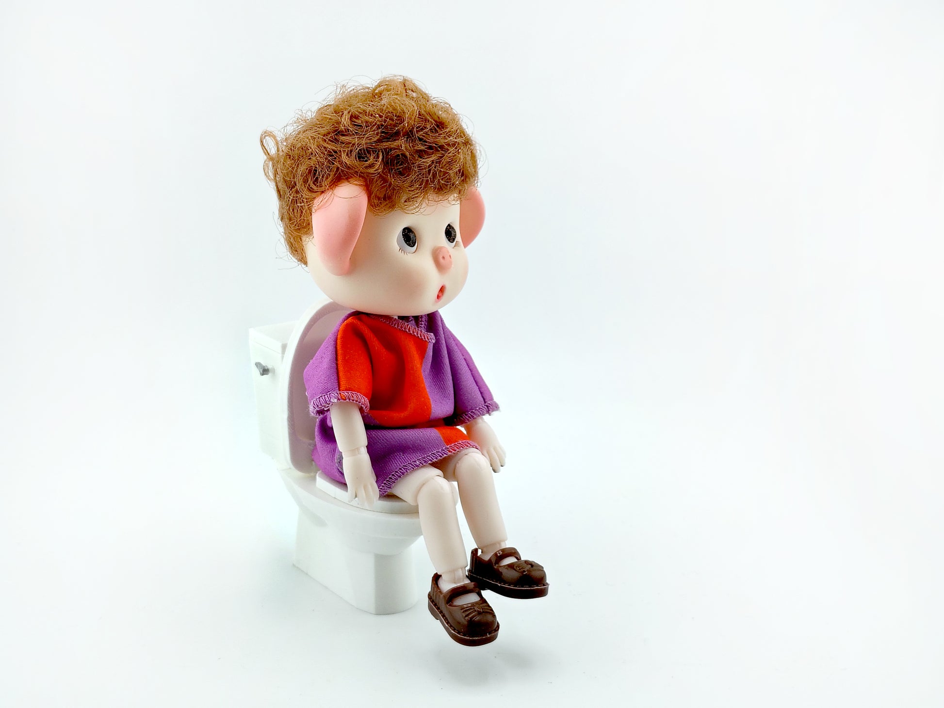 1:12 Toilet Seat STL File | Dollhouse Bathroom, Washroom & Restroom Miniature Diorama