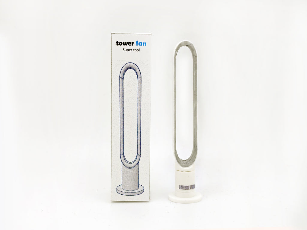 1:12 scale tower fan STL file with box & printable details , DIY 3D print dollhouse appliance for modern furniture miniature diorama scene