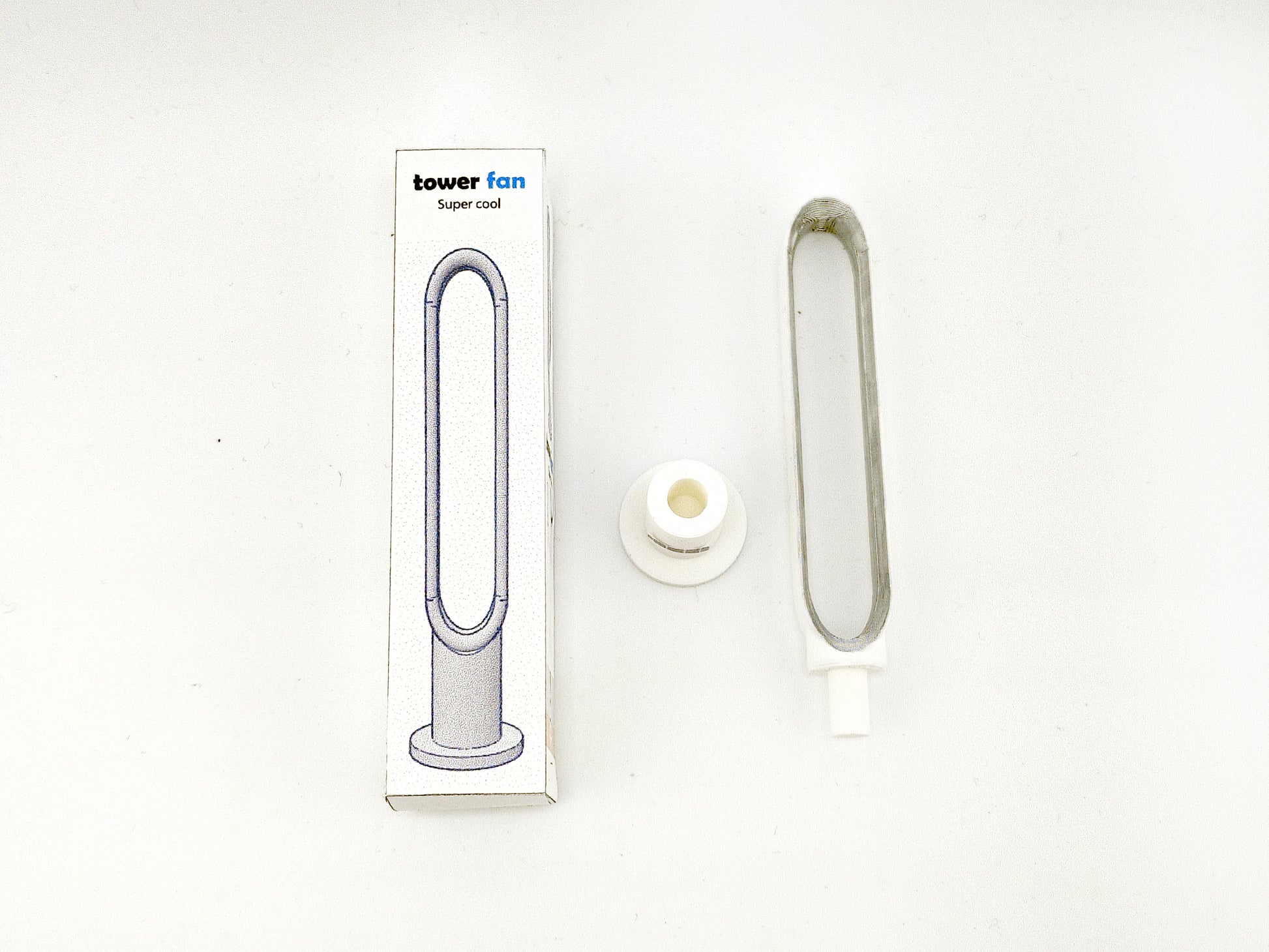 1:12 scale tower fan STL file with box & printable details , DIY 3D print dollhouse appliance for modern furniture miniature diorama scene