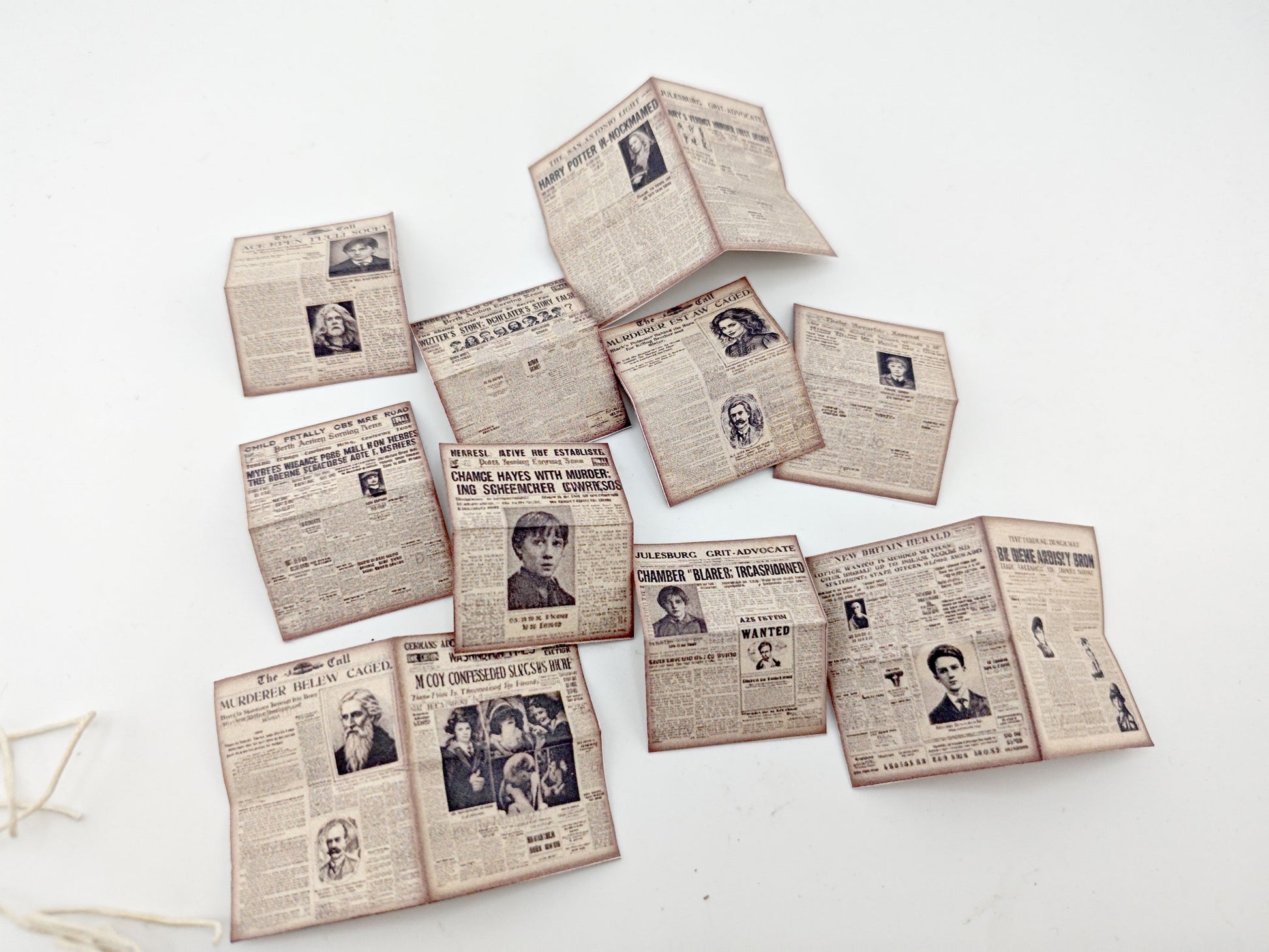 1:12 Wizard Newspaper Miniature — 28 Printable Pages for Realistic Dollhouse Home or Study Decoration