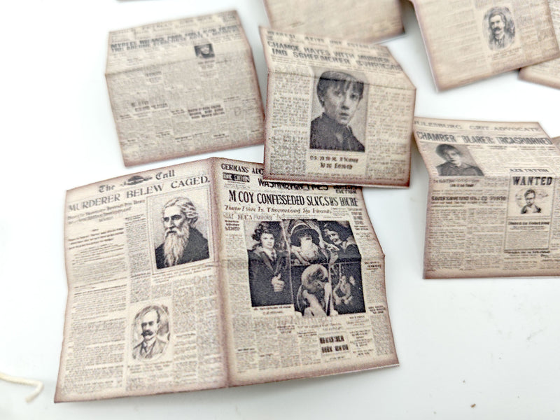 1:12 Wizard Newspaper Miniature — 28 Printable Pages for Realistic Dollhouse Home or Study Decoration