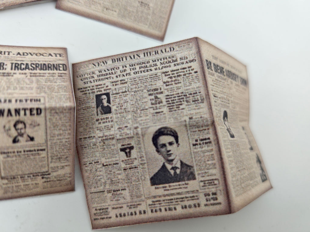 1:12 Wizard Newspaper Miniature — 28 Printable Pages for Realistic Dollhouse Home or Study Decoration