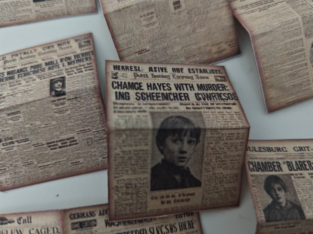1:12 Wizard Newspaper Miniature — 28 Printable Pages for Realistic Dollhouse Home or Study Decoration