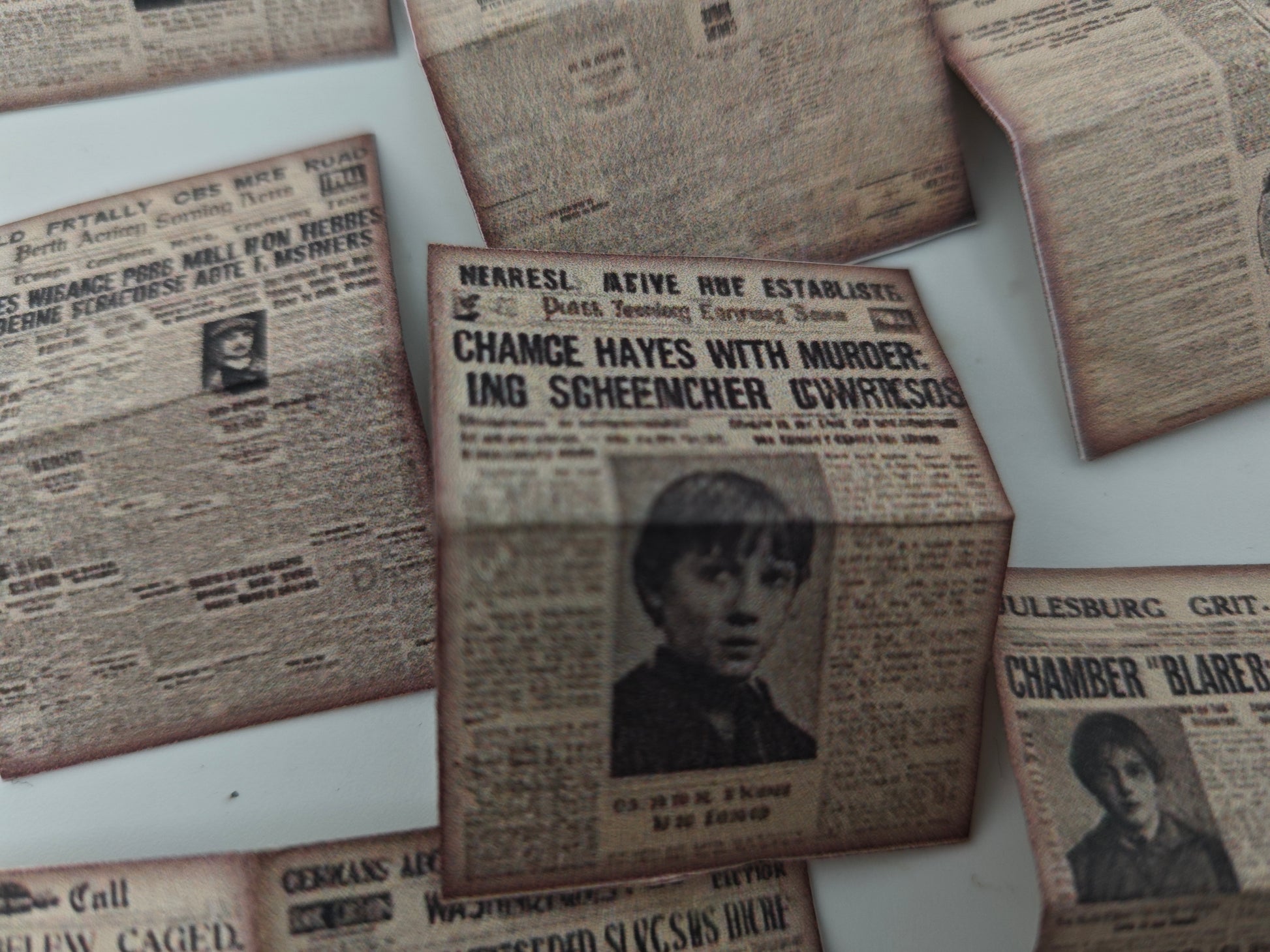 1:12 Wizard Newspaper Miniature — 28 Printable Pages for Realistic Dollhouse Home or Study Decoration