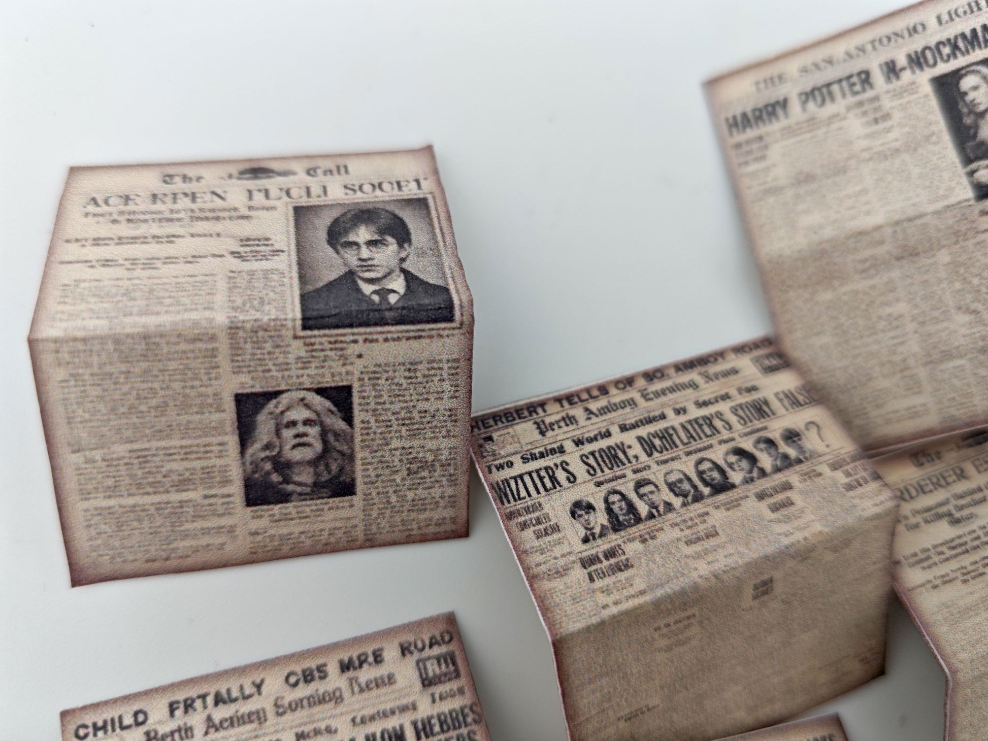 1:12 Wizard Newspaper Miniature — 28 Printable Pages for Realistic Dollhouse Home or Study Decoration