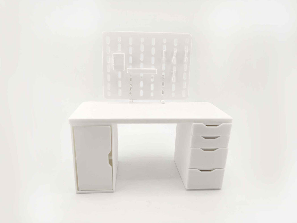 11:12 Miniature Pegboard Combination STL File — Dollhouse Office Equipment with Printable Accessories for Diorama Display