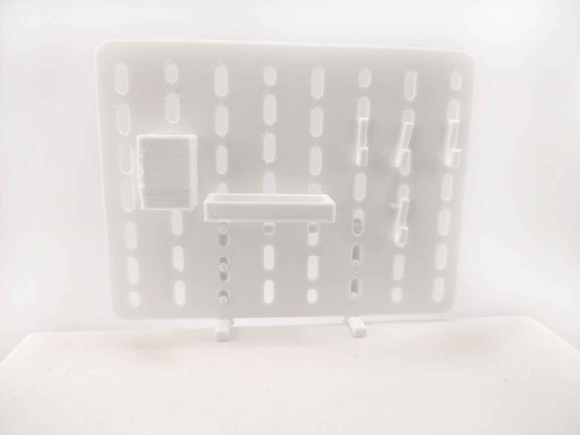 11:12 Miniature Pegboard Combination STL File — Dollhouse Office Equipment with Printable Accessories for Diorama Display