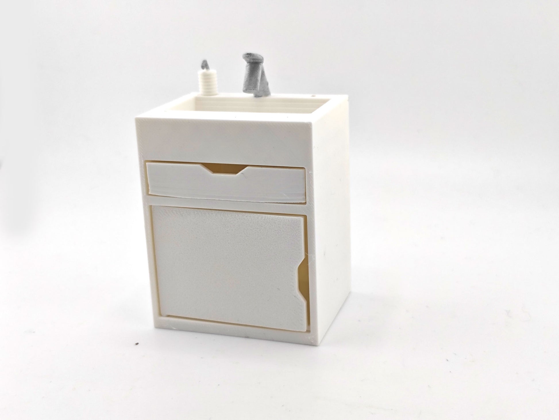 1:12 Toilet Sink STL File | Dollhouse Bathroom, Washroom & Restroom Miniature Diorama