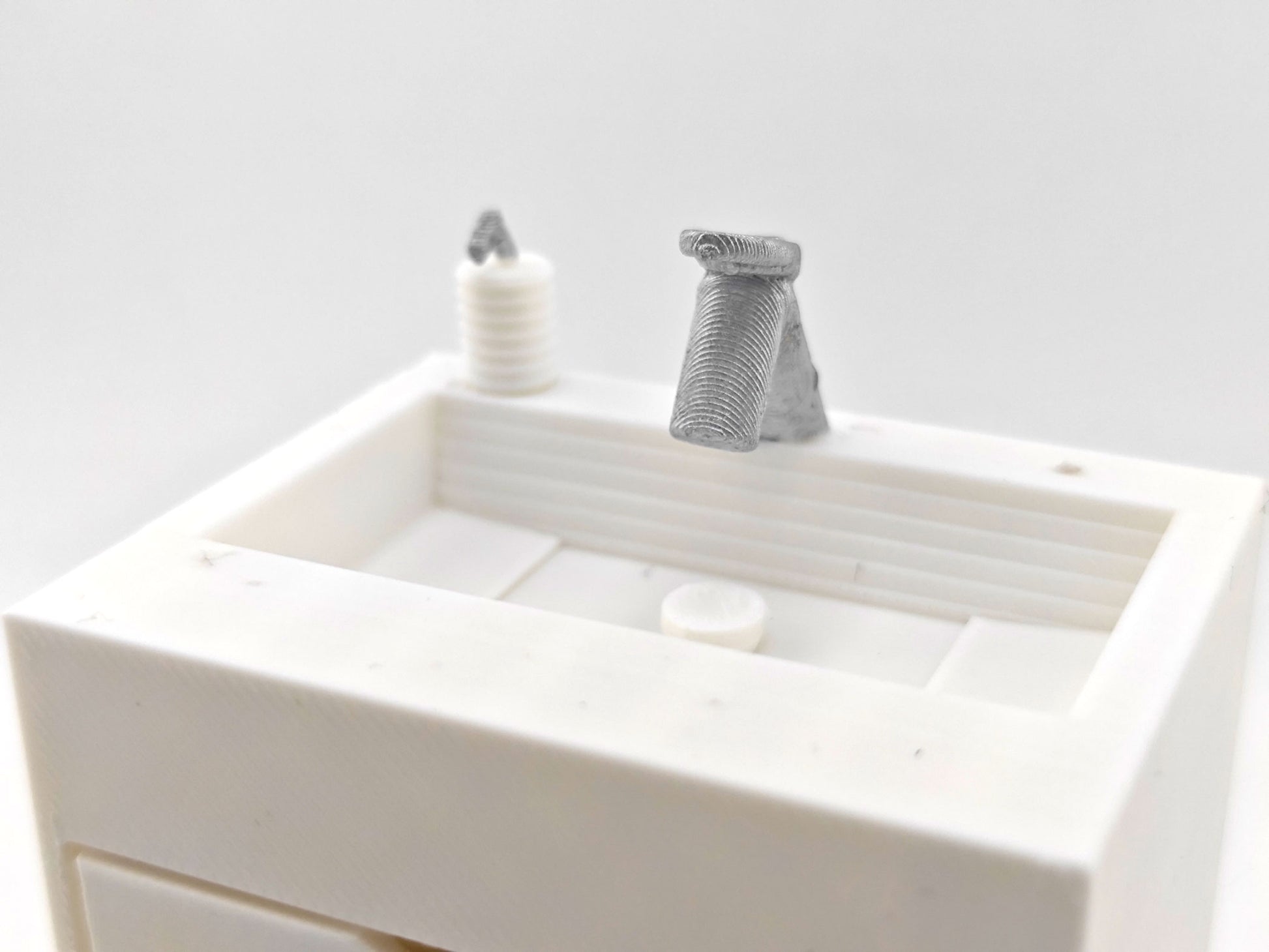 1:12 Toilet Sink STL File | Dollhouse Bathroom, Washroom & Restroom Miniature Diorama