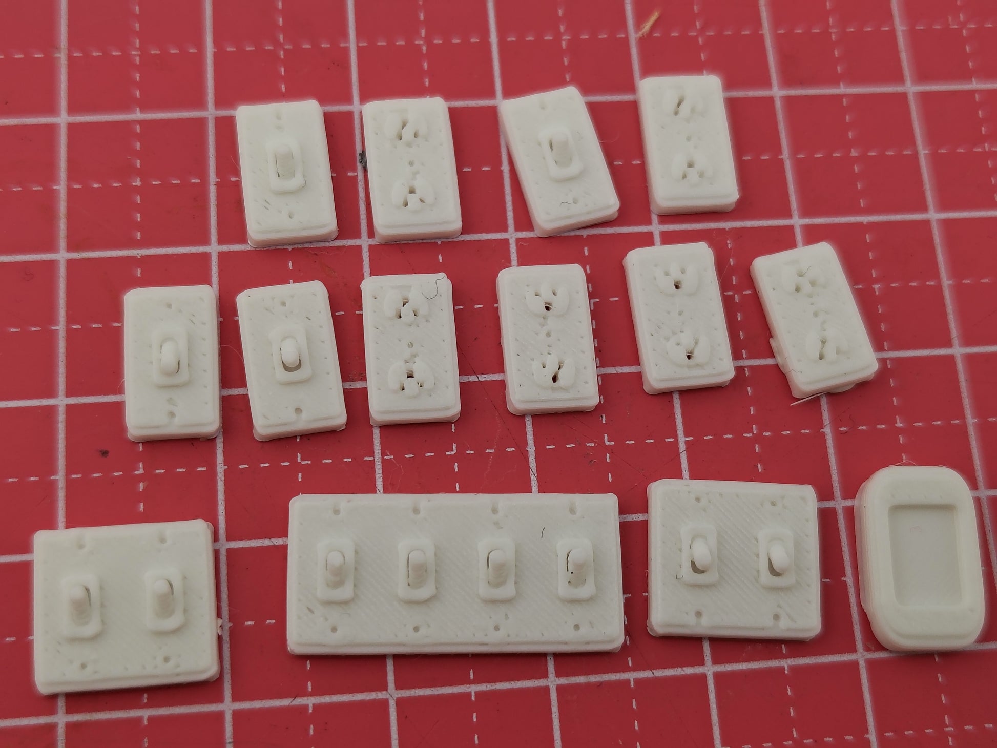1:12 Light Switch, Air Vent & Power Plug Set — Dollhouse 3D Print STL Files (Instant Digital Download)