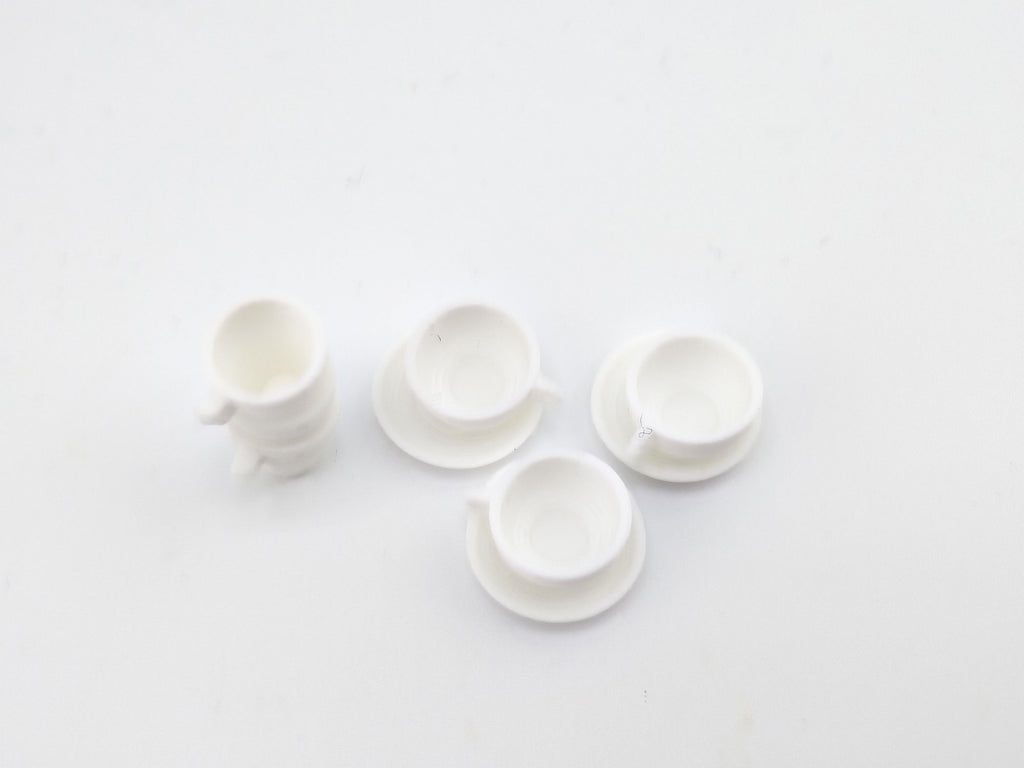 1:12 Coffee & IKEA stack up cup Set and plates STL Files — Miniature Kitchen Appliance Accessories for Dollhouse Cooking Scene