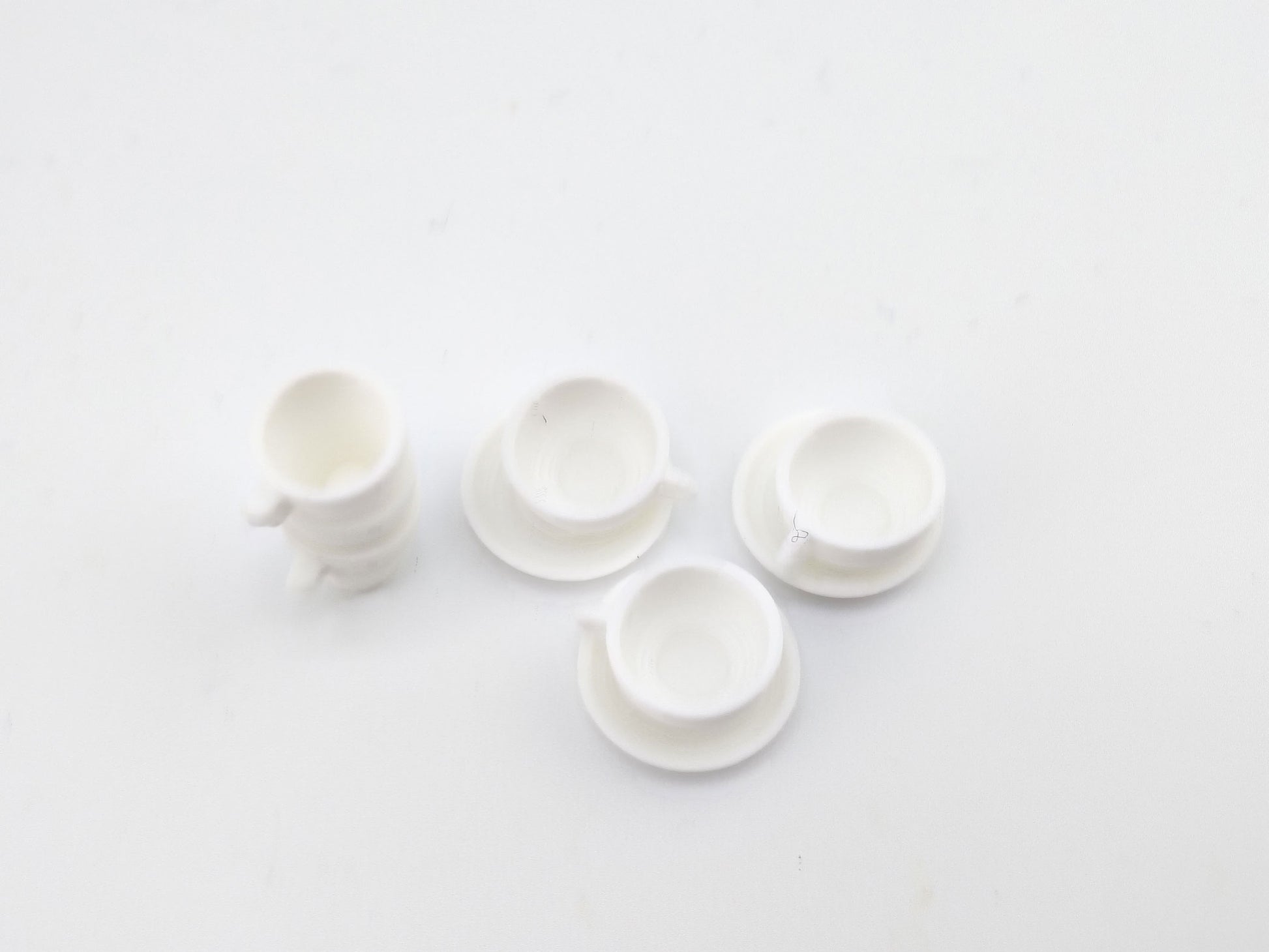1:12 Coffee & IKEA stack up cup Set and plates STL Files — Miniature Kitchen Appliance Accessories for Dollhouse Cooking Scene