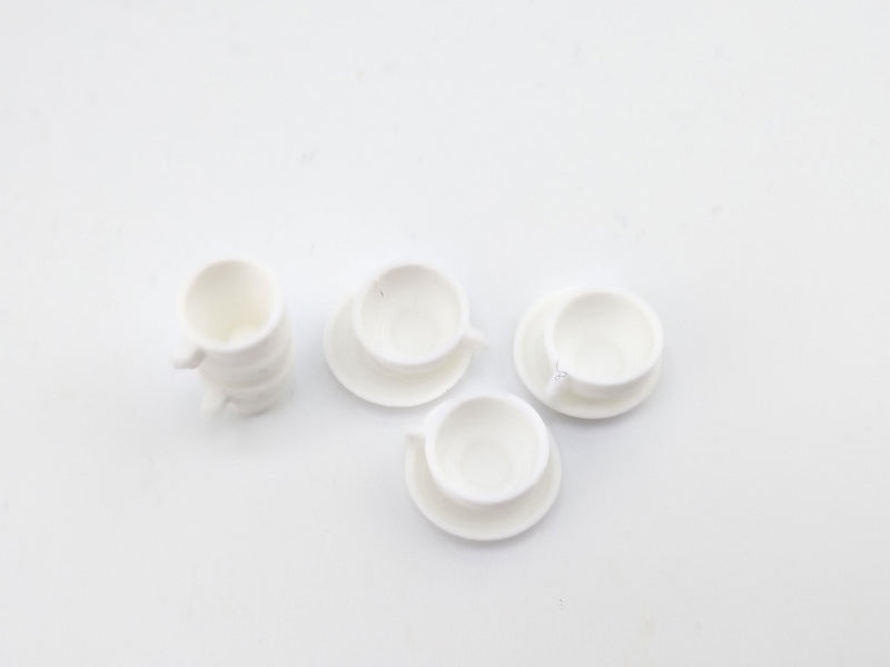 1:12 Coffee & IKEA stack up cup Set and plates STL Files — Miniature Kitchen Appliance Accessories for Dollhouse Cooking Scene