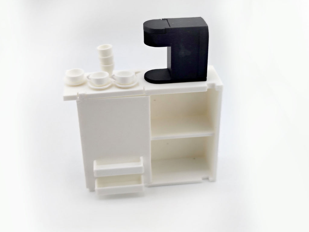 1:12 Coffee & IKEA stack up cup Set and plates STL Files — Miniature Kitchen Appliance Accessories for Dollhouse Cooking Scene