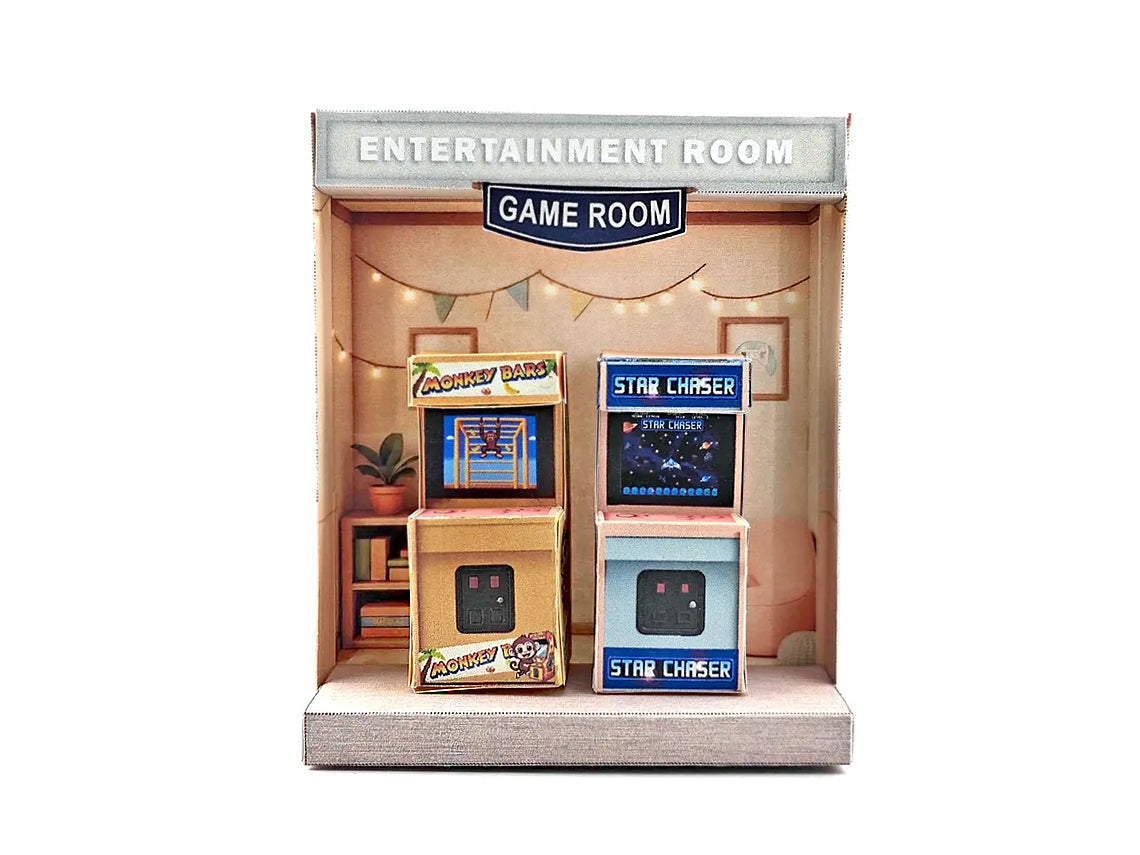 Miniature Arcade Papercraft - DIY Entertainment Room (Digital Download)