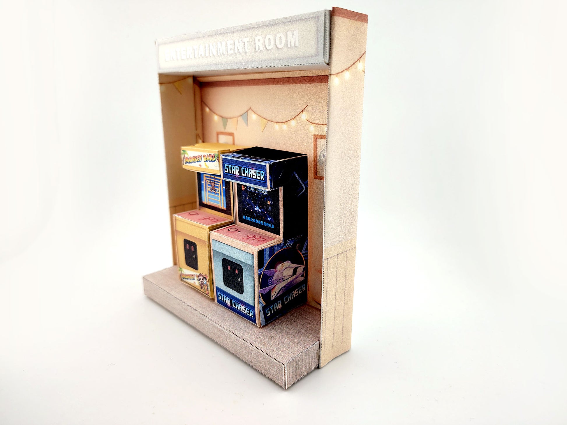 Miniature Arcade Papercraft - DIY Entertainment Room (Digital Download)